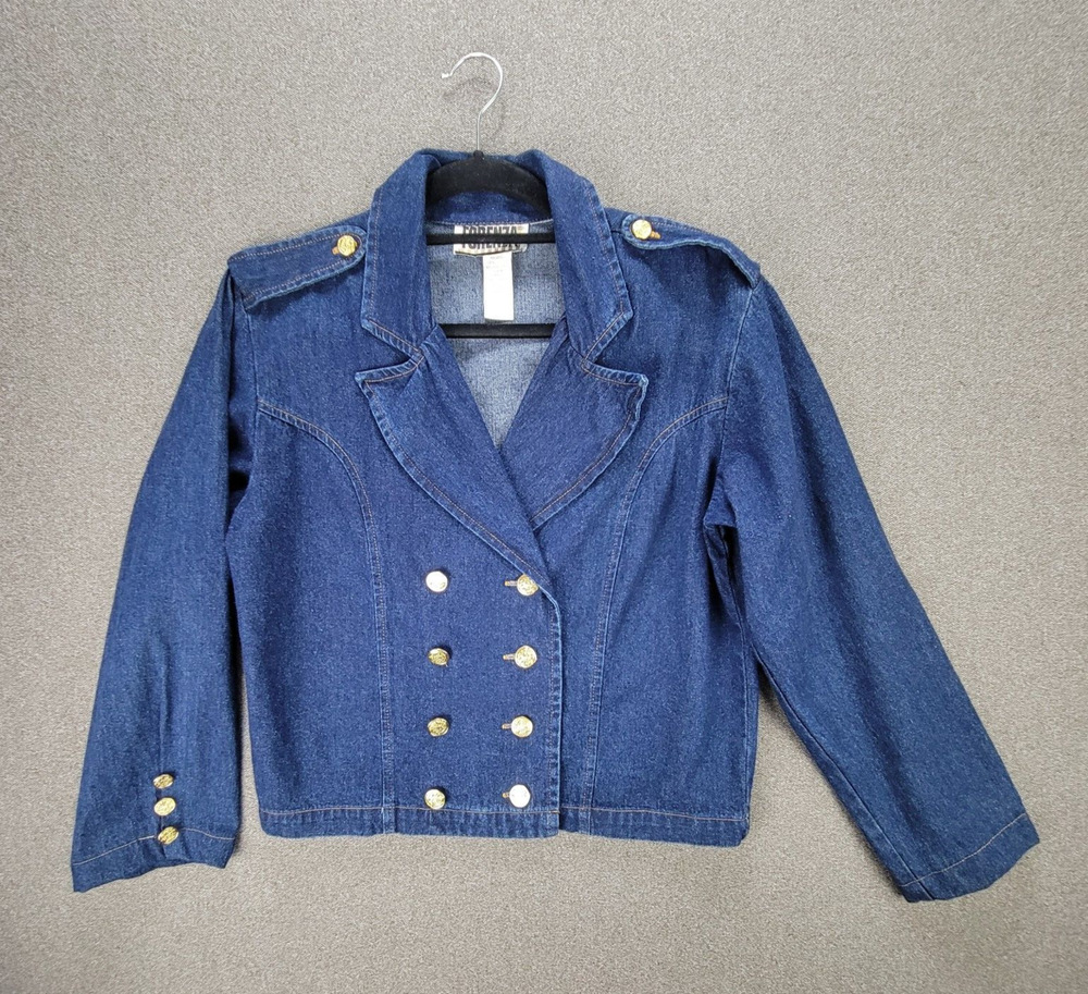 Vintage Forenza Size 8 Double-breasted Gold Button Crop Jacket *READ*